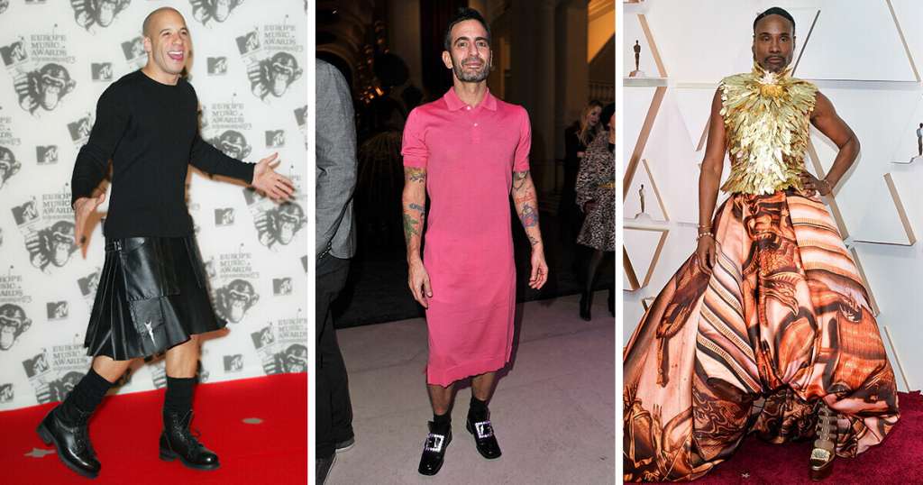 The adoption of feminine attire by male celebrities 